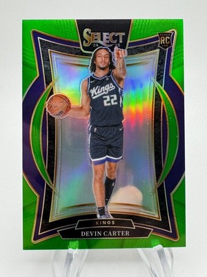 2024-25 Select DEVIN CARTER Concourse Neon Green Rookie /75 #92 Sacramento Kings