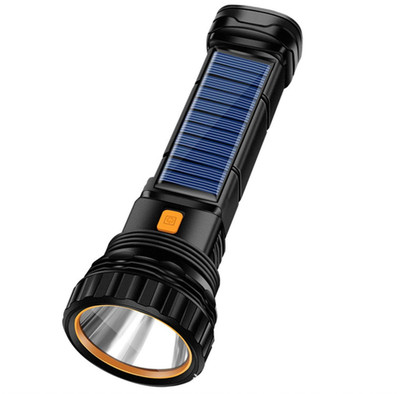 Solar Rechargeable Flashlight Multi Function 1000 Lumens LED for Home Camping