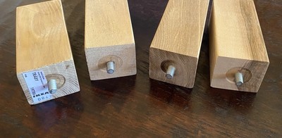 NEW NO BOX DISCONTINUED IKEA TRABY 4 FURNITURE WOOD LEGS BLEACHED