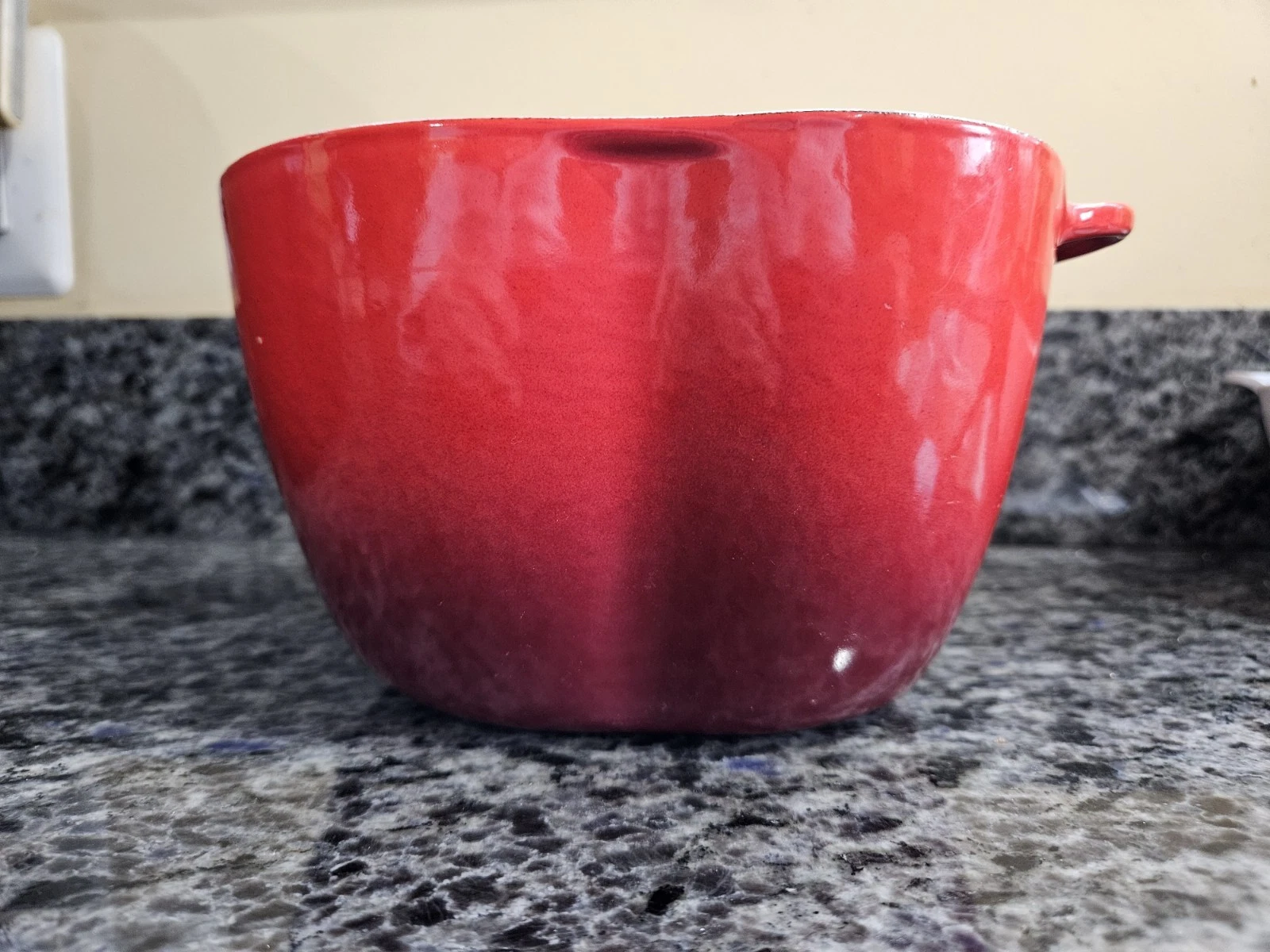 LE CREUSET Dutch Oven Red Bell Pepper Enameled Cast Iron 2.25 QT France NO LID