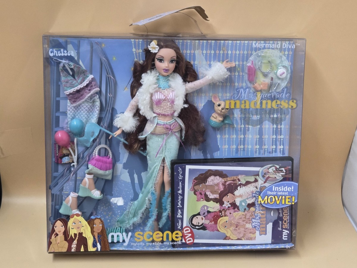 2004 Mattel My Scene Masquerade Madness Chelsea Mermaid Diva Set