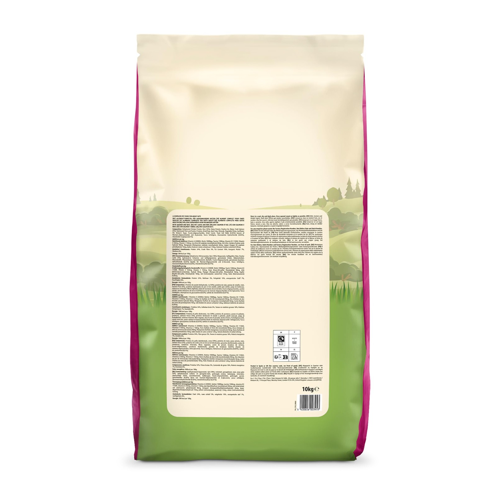 Amazon Brand Crocchette Gatto Salmone e Riso 10kg | Cibo Secco Completo - 2