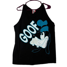 Vintage 90's Disney Designs Goofy Tank Top Shirt Mens Large Made in USA Goof