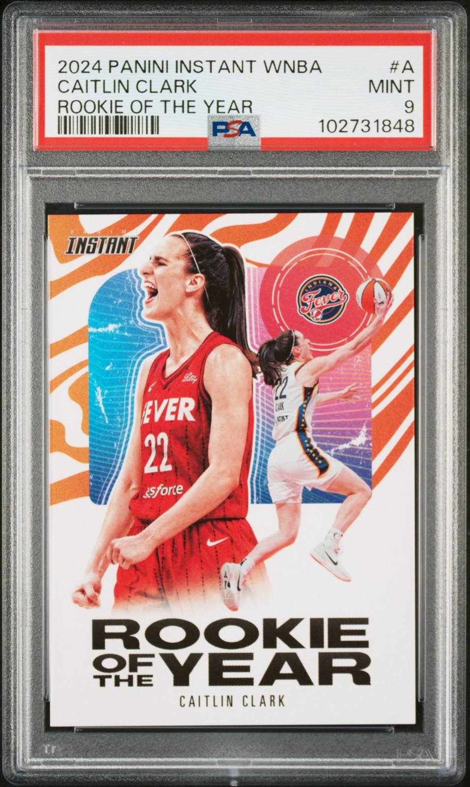 2024 PANINI INSTANT WNBA ROY #A CAITLIN CLARK PSA 9
