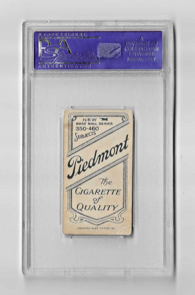 1909 T206 PIEDMONT 350 /460 TOBACCO BASEBALL CARD PSA 3 JOE LAKE NO BALL BROWNS - Image 4 of 4