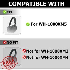 umvowuxa WH-1000XM5 Case Set Off White Ear Pad Headband Cover Silicone