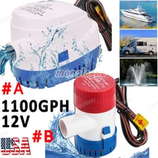 Automatic Boat Bilge Pump 12V 1100GPH Auto Submersible Electric Water Pump US