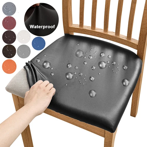 Coprisedia da Pranzo Impermeabile in Pelle PU Cucina Elasticizzato Protezione Antiscivolo * - Foto 1 di 17