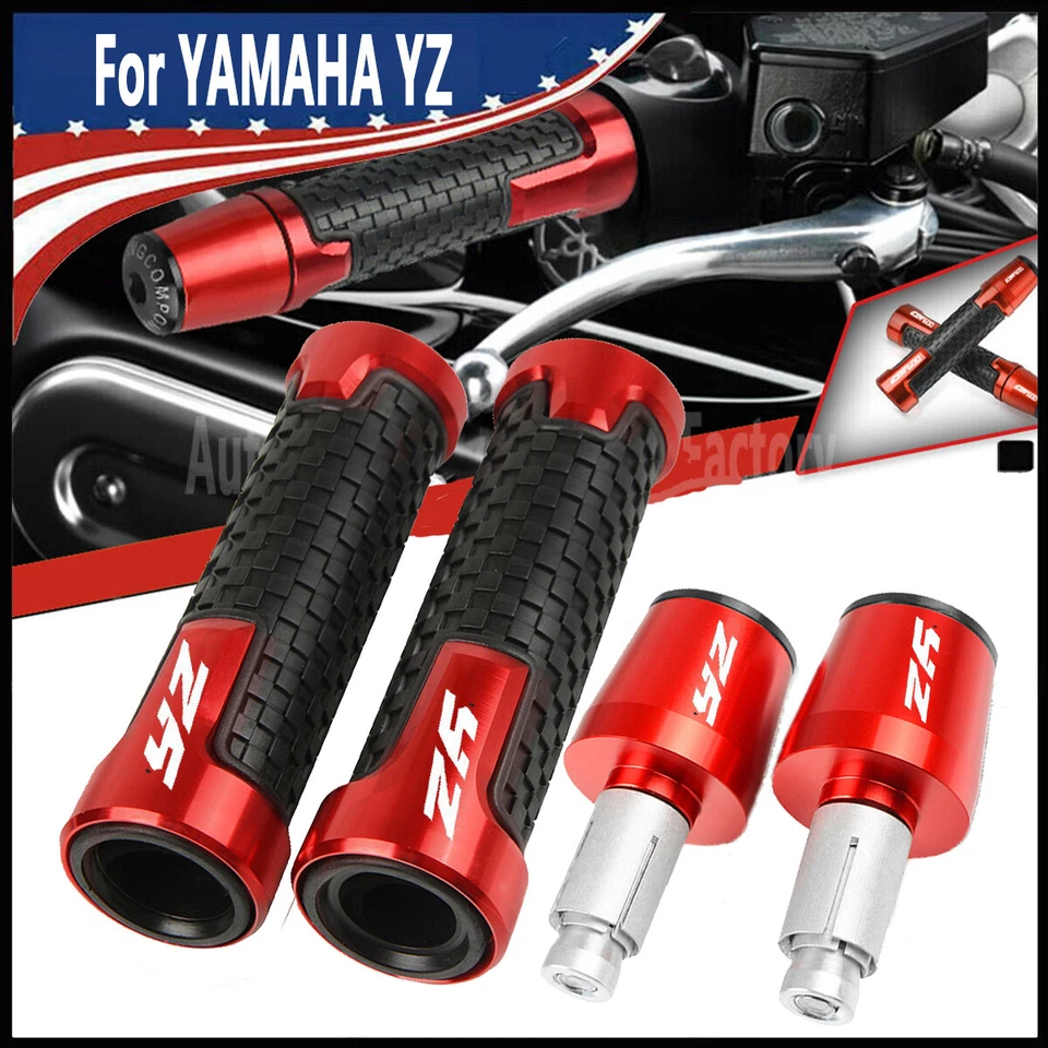 For YAMAHA YZ80 YZ85 YZ125/X YZ250F/X YZ450F Rubber Grip Handlebar Grip End Cap Foto 4 de 4