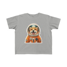 US Toddler - Dog astronaut - cute funny - Toddlers Fine Jersey Tee 2Y 6Y
