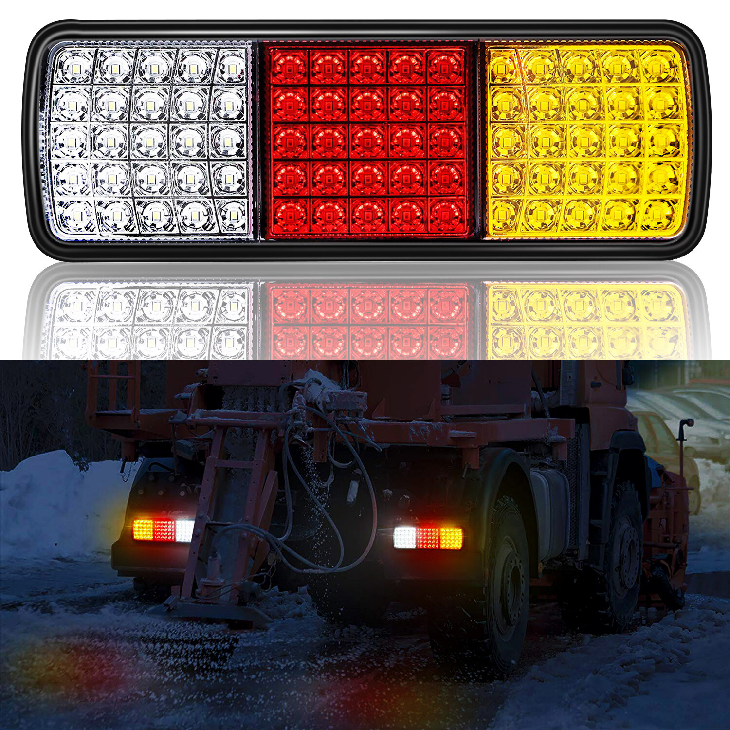 2x 20LED Waterproof Tail Lights Kit RV Camper Trailer Rear Turn Signal 12V-24V - Foto 4