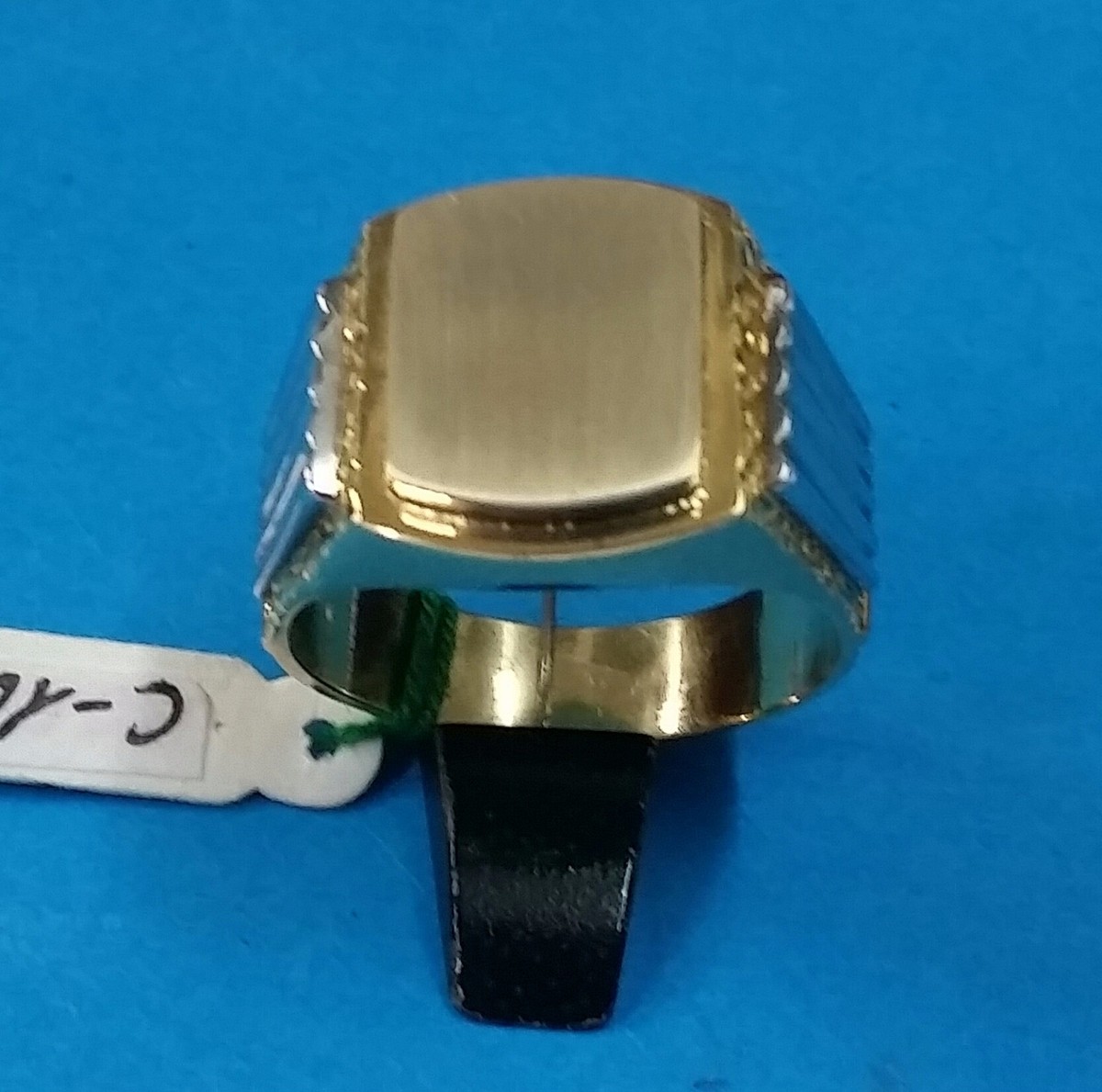 Sceau Homme En Or Jaune Et Blanc 18 Carats - Poids 7,60 Gr - Taille 22 - Neuf Avec étiquettes