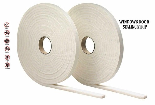 Weather Foam Tape Draught Excluder Seal Strip Insulation Window Door stop UK - Afbeelding 1 van 19