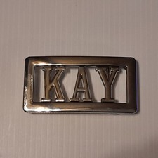 KAY Custom Personalized Name Belt Buckle -Put your name or word on Buckle
