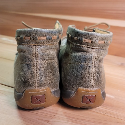 Bomber Twisted X donna 9M lavorato chukka guida pelle MOC marrone WDM0080 - Foto 5 di 10