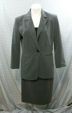 ADOLFO STUDIO 3 Piece Gray Suit size 8