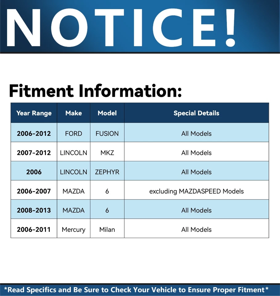 Rotores de freno traseros perforados + pastillas de freno para Ford Fusion MKZ Mazda 6 Milan 2006-12 Foto 2 de 4