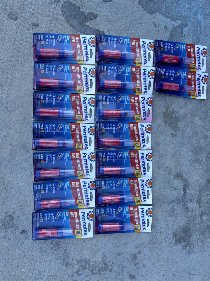 Gel rojo Threadlocker de alta resistencia Permatex 27010 0,35 oz 10 g sin goteo Foto 2 de 4