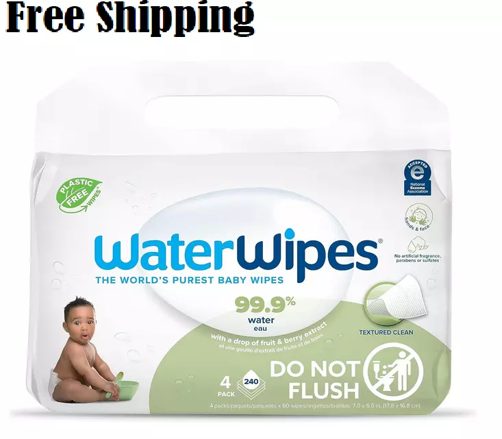 WaterWipes - Water Wipes Value Pack Baby Wipes 240 Count (240 count)