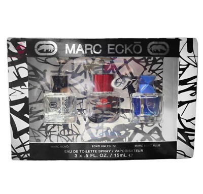 Marc Ecko 0.5 oz EDT 3 Piece Gift Set-Marc Ecko+Ecko UNLTD 72+Ecko Blue