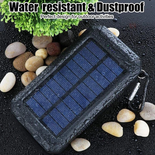 20000mAh Solar Power Bank Charger Ladegerät Externer Batterie LED 2USB Akku DE - Bild 5 von 18
