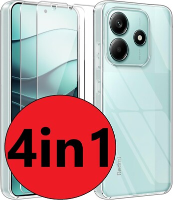 3in1 für Xiaomi Redmi Note 14 / Pro + 5G Schutzglas Panzerfolie Handy Hülle Case