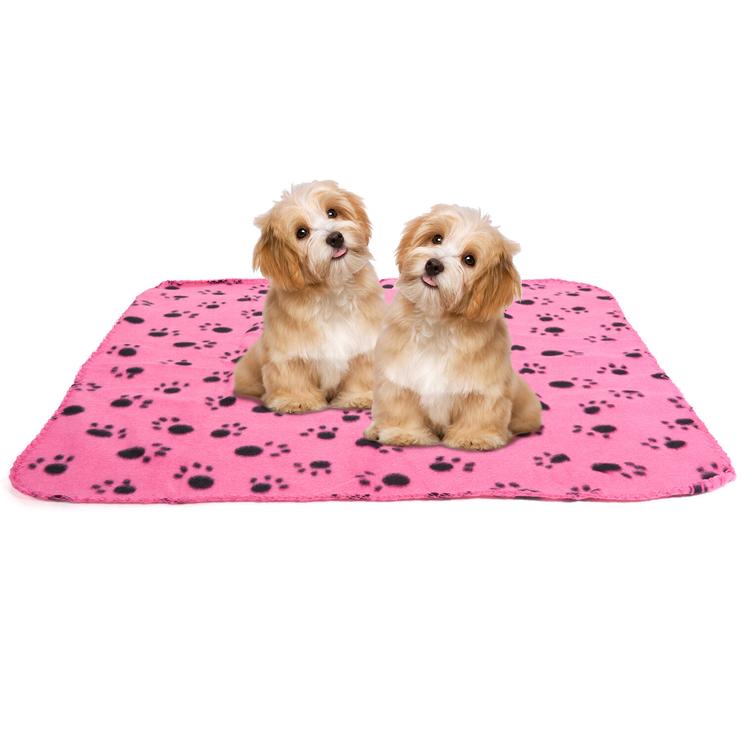 Comfortable Soft Warm Paw Print Dog Puppy Fleece Soft Pet Blanket Beds Mat 104*76cm 80173