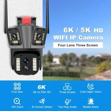 16MP 6K Security Protection Wireless WiFi SmartCam Outdoor 10X Zoom PTZ Camera