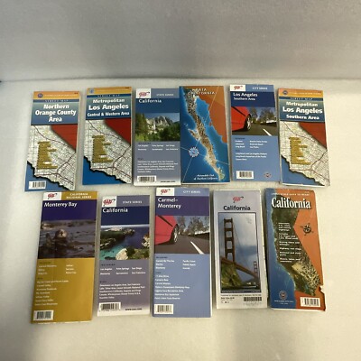 Lot Of 11 California AAA Regional Maps Vintage OldPaperMaps