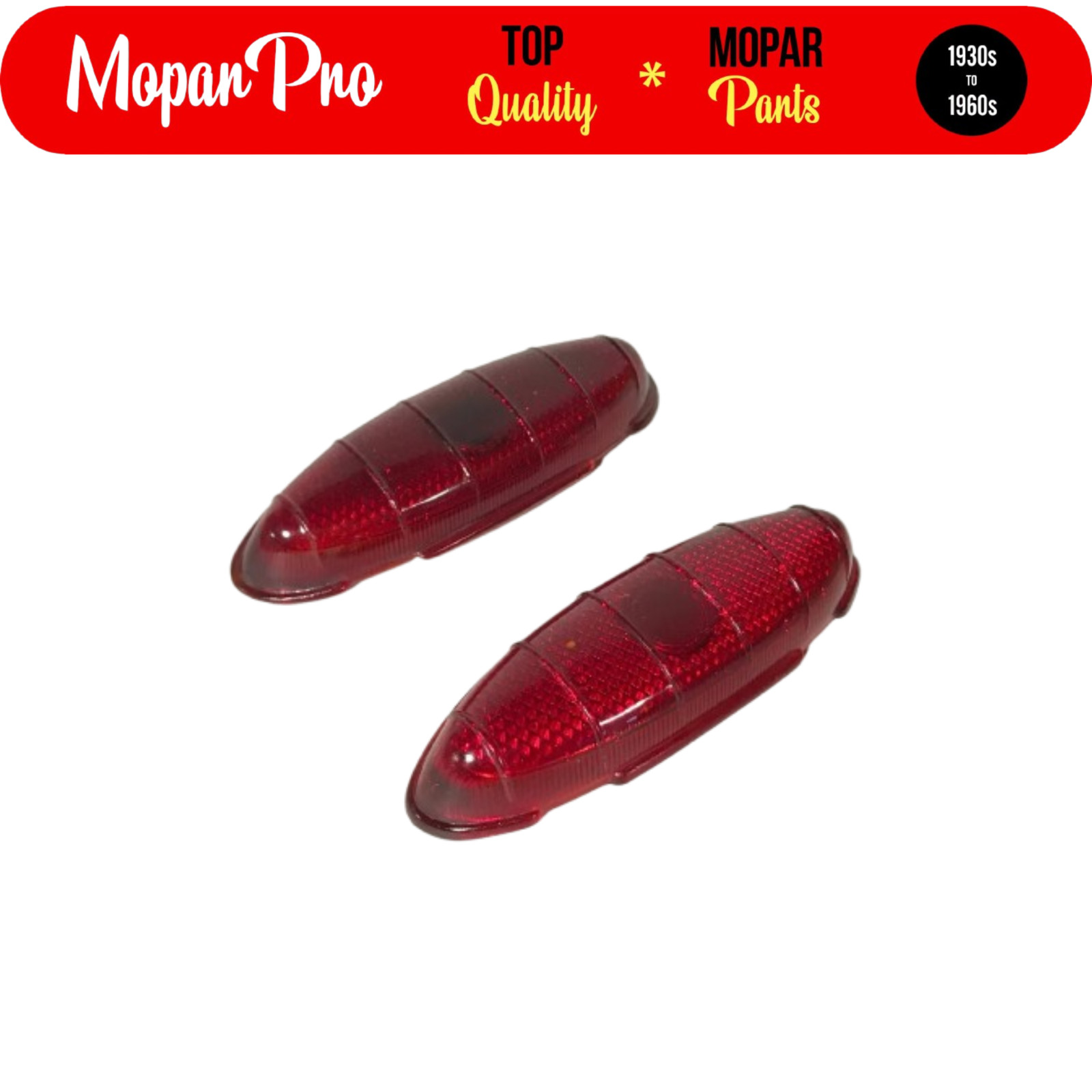 1949 1950 FORD NEW OLD STOCK GLASS TAIL LIGHT LENSES PAIR 49 50