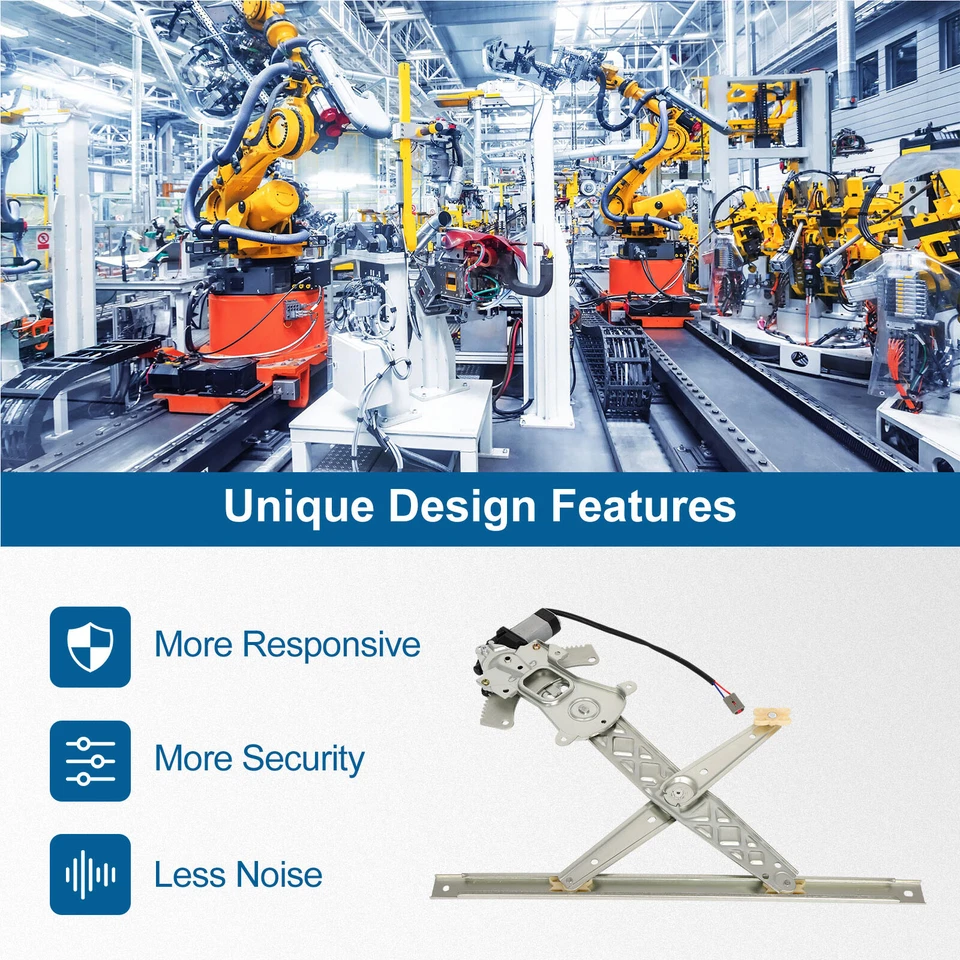 Regulador de ventana delantero izquierdo para Lincoln Continental 1995-2002 sedán con motor Foto 4 de 4
