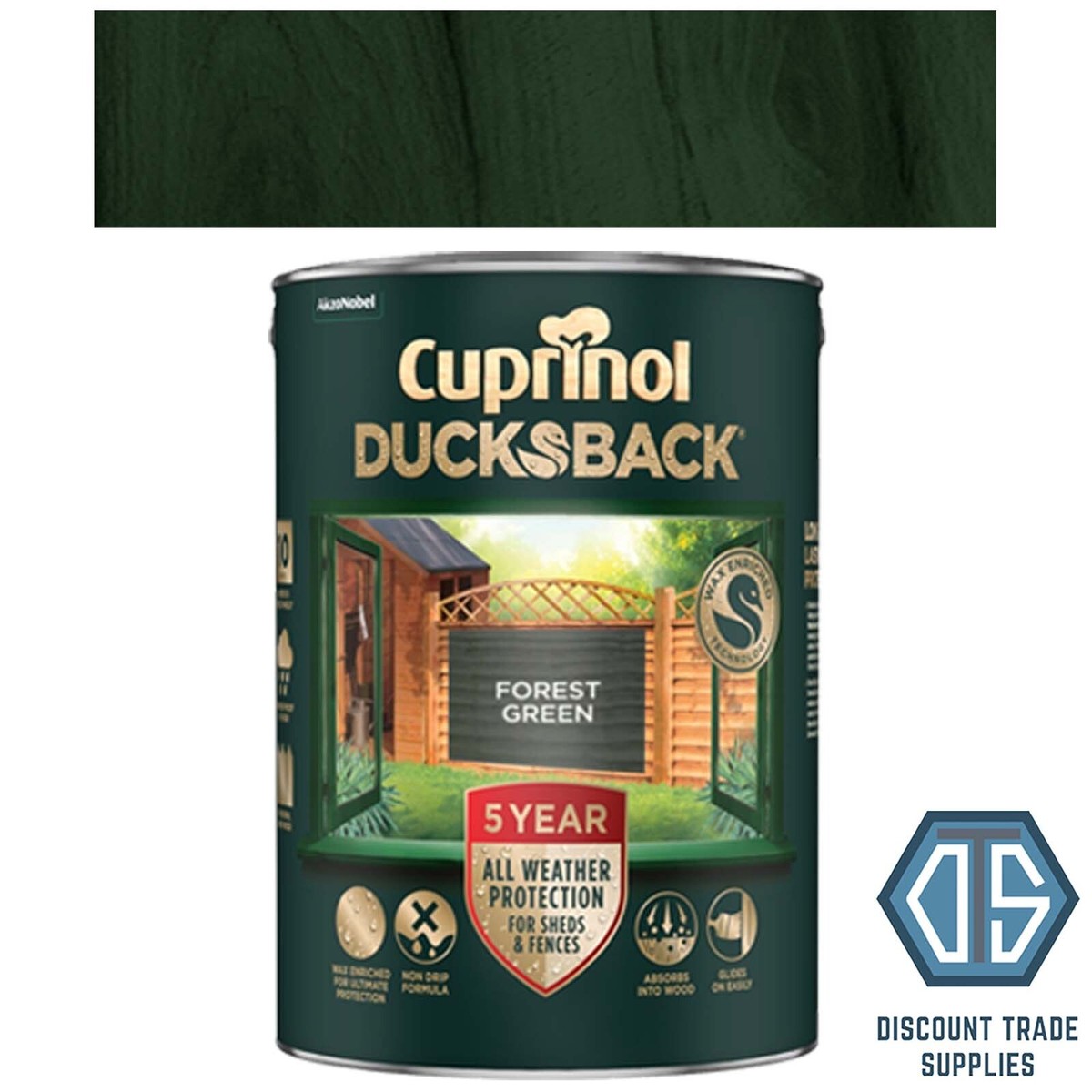 Cuprinol Year Ducksback Black 9L, 46 OFF