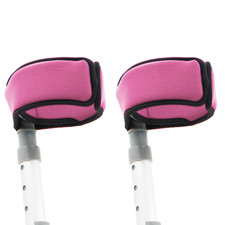 Padded Crutch Cuff Covers - Soft Sleeve to Reduce Discomfort - Pink Neoprene