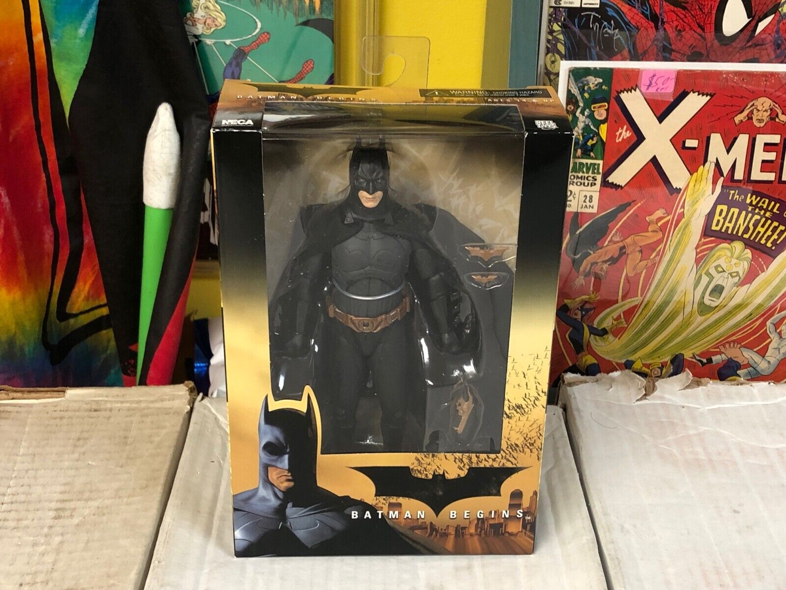 NECA Reel Toys Dark Knight Christian Bale Action Figure NIB Rare Batman Begins