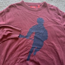 Izod Burgundy Lax Lacrosse Cotton Sweater Mens L