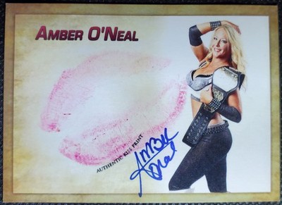 Amber O'Neal Ring Of Honor TNA NWA 2019 Collectors Expo Autographed Kiss Card