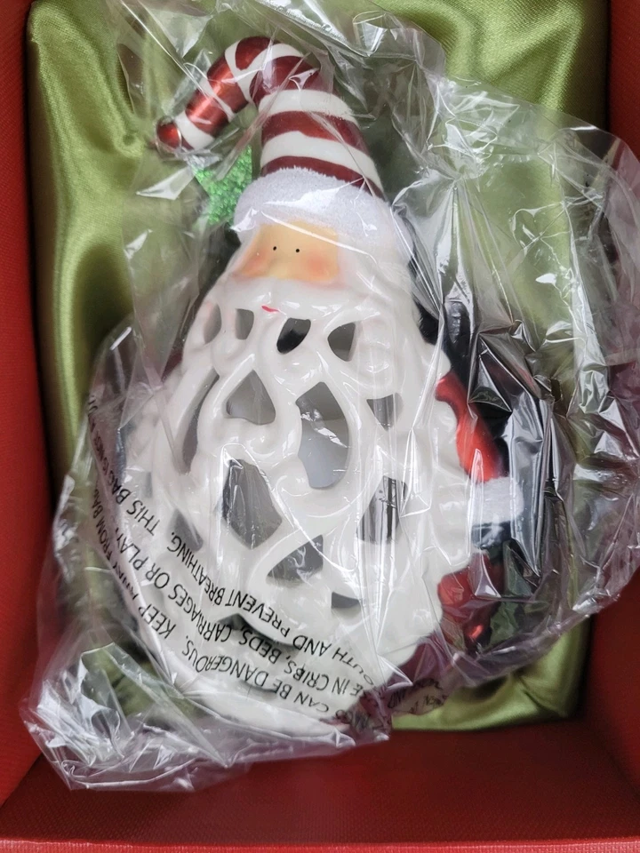 家庭反射 SANTA 灯笼带无焰蜡烛颜色变化 — 第 2/4 张图片