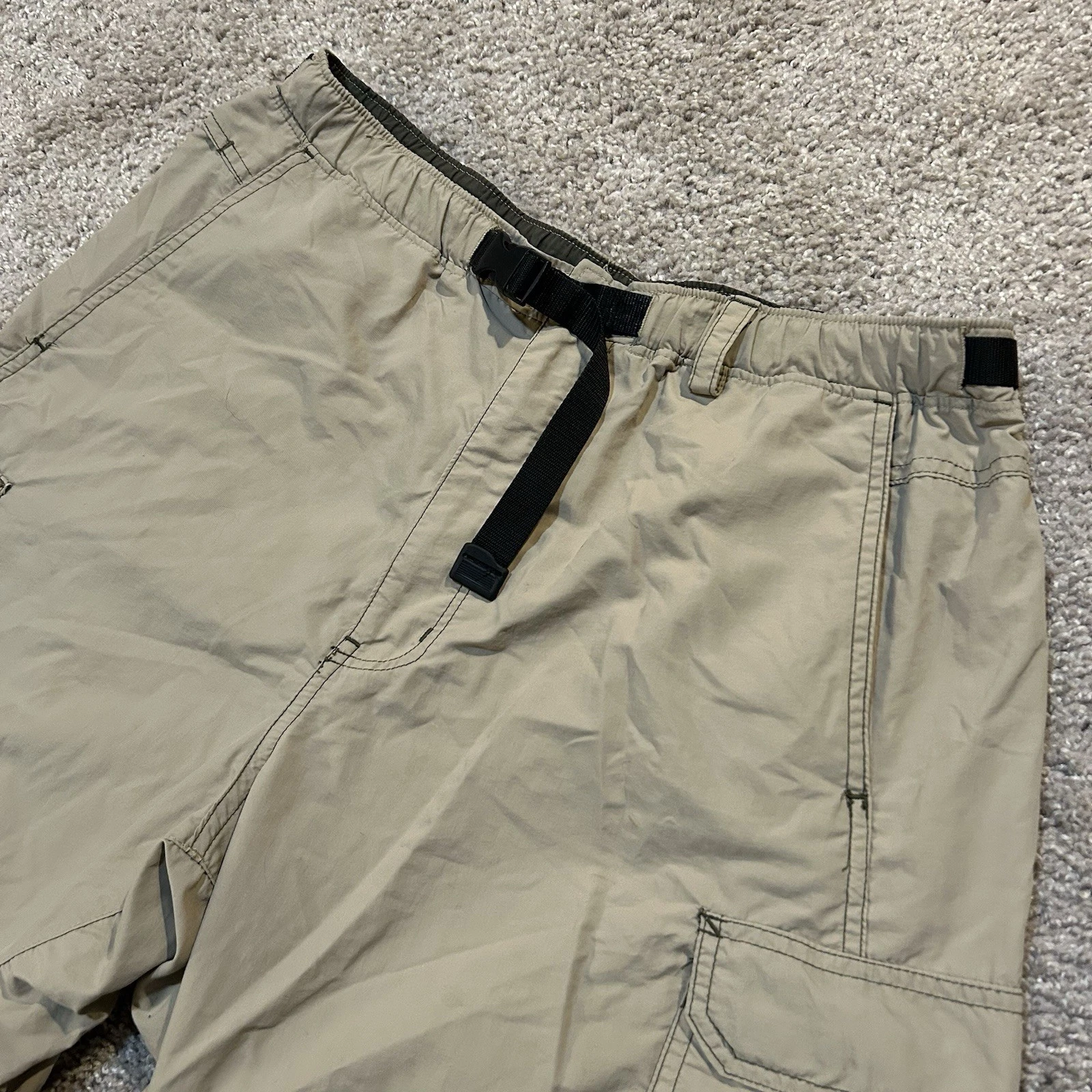 REI Convertible Cargo Hiking Pants Beige Men’s L Large 30” Inseam UPF