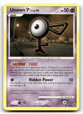 Unown [F] 56/106 Normal Uncommon Great Encounters LP
