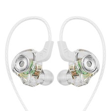 Piluyaa QKZ AK6 Ultra Wired Gaming Earbuds in-Ear Monitors Headphones, White