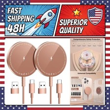 Magnetic Wireless Charger for iPhone MagSafe 15W Fast Charging Pad 2-Pack