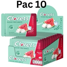Clorets Sugar Free Candy Watermelon Freeze Fl 15.4 g Menthol Mint, Pack of 10