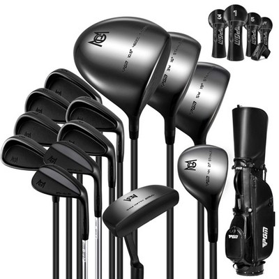 PGM 19 Piece Men's Complete Golf Club Sets - Ultra-Thin Face Titanium Driver ...