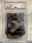 2025 Bowman Chrome Paul Skenes Wave Refractor /100 #30 PSA 10