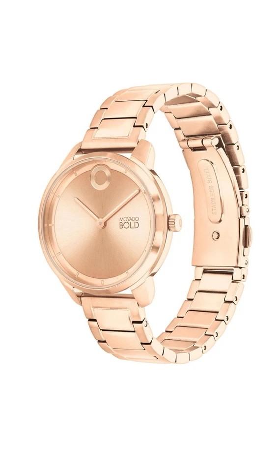 Nuevo reloj pulsera Movado Bold para mujer Element oro rosa 34 mm 3600979 Foto 2 de 4