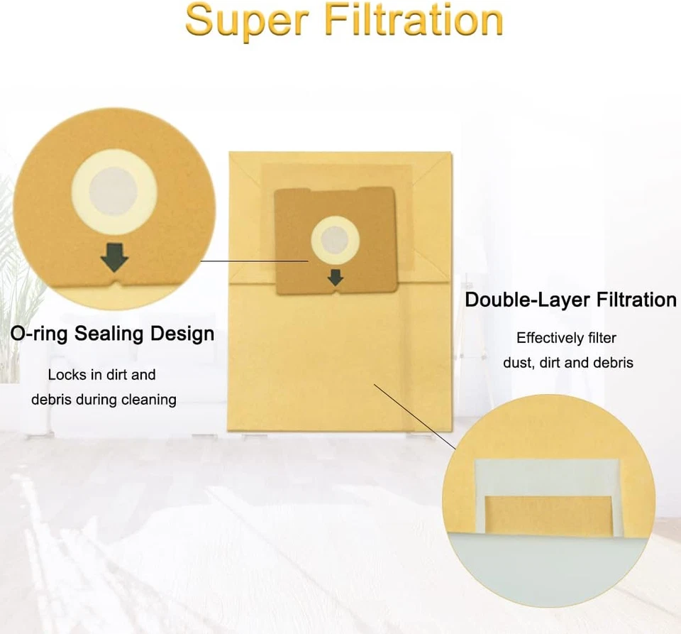 10 Pack Vacuum Bags for Bissell 4122, 2154A, 2154W, 2154, 4122D, 1668, 1668C, 16 - Image 3 of 4