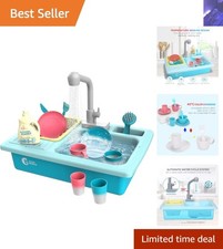 Educational Color-Changing Kitchen Playset with Dishwasher Functions for Kids