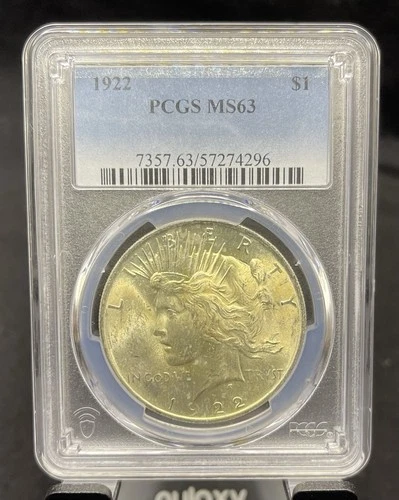1922 Peace Dollar $1 PCGS MS63