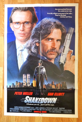 SHAKEDOWN - Sam Elliott Thriller - 1988 Original Movie poster 27x41''
