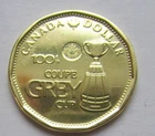 2012 Canadian Football League Grey Cup 1 Dollar Loonie - combined shipping
